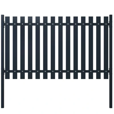 Afbeelding van Schuttingpaneel 174,5x100 cm gepoedercoat staal antraciet