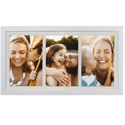 Afbeelding van BD ART Fotolijst 18 x 35 cm, voor drie foto&#039;s van 10 15 wit MDF