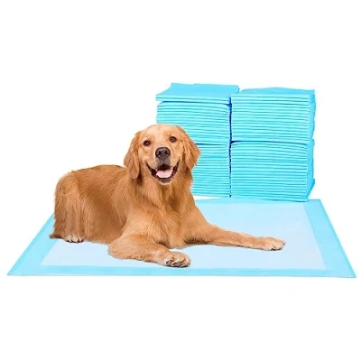 Afbeelding van ScratchMe Set van 20 super absorberende waterdichte hondenmatten voor honden en puppy&#039;s, maat L, 60 x 90 cm, blauw, L