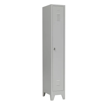 Afbeelding van Industriële locker garderobekast 1 delig met pootjes en opening voor hangoogsluiting (zonder hangslot geleverd)