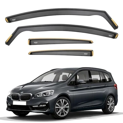 Afbeelding van ISPEED 4 stuks windschermen voor BMW 2 serie Gran Tourer MK1 2014 2021 5 deurs SUV houd je auto geventileerd in de regen vermindert windturbulentie getint kanaaltype