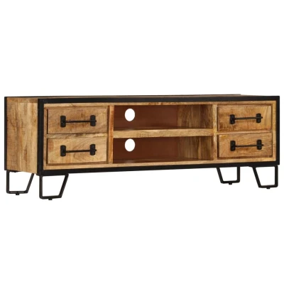 Afbeelding van Tv meubel met lades 120x30x40 cm massief mangohout