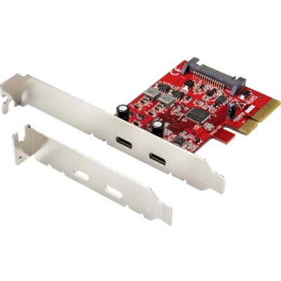 Afbeelding van Renkforce RF 4599664 2 poorten USB C 3.1 Gen2 interfacekaart 10Gbps PCIe