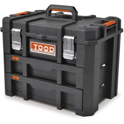 Afbeelding van Gereedschapskoffer/bak TOOD Waterdicht Met lades 53x37x40 cm