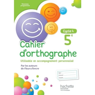 Afbeelding van Cahier d&#039;orthographe 5e Cycle 4