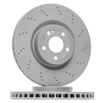 Afbeelding van ATE 24.0130 0256.1 Remschijf 350,0 30,0 5 112,0 geperforeerd/interne ventilatie Gecoat High carbon Met schroeven MERCEDES BENZ: A Class