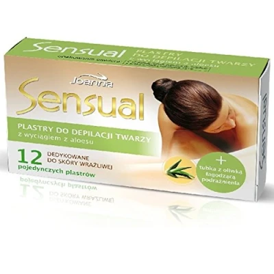Afbeelding van Joanna Sensual Aloe Facial Hair Removal Patches 12Pcs + Soothing Olive
