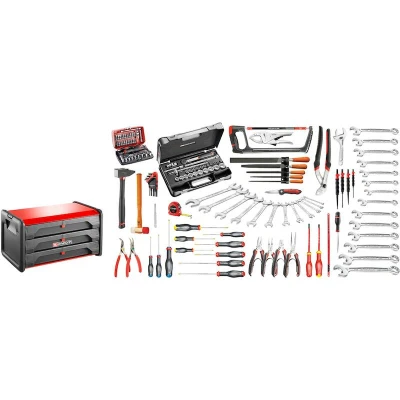 Image de FACOM BT203.M120A jeu d&#039;outils pour l&#039;entretien des services industriels dans une mallette BT.203 à 3 tiroirs 147 pièces