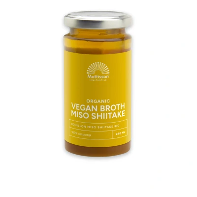 Afbeelding van Mattisson Biologische Vegan Broth Miso Shiitake 240 ml