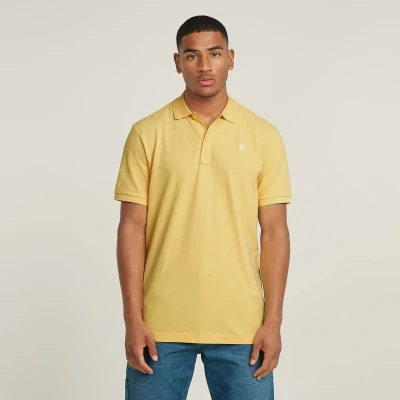 Afbeelding van G STAR Dunda Poloshirt, Heren, Maat: Medium, Lt buff yellow
