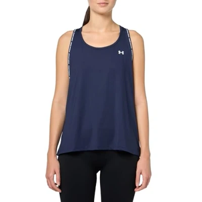Afbeelding van Under Armour TECH Knockout Top, Dames, Maat: Large, Blue midnight navy