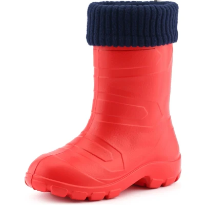 Afbeelding van Ladeheid Kinder Regenlaarzen Rubber met Binnenschoen EVA Wasbare LA LMG 845 AspenKids Rood1/marineblauw 34