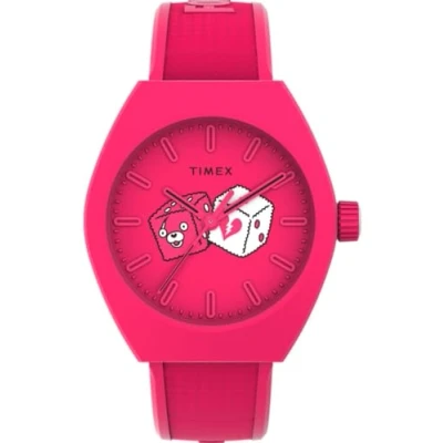 Afbeelding van Timex Urban Pop x Fortnite TW2W96800 Horloge Kunststof Roze Ø 40 mm