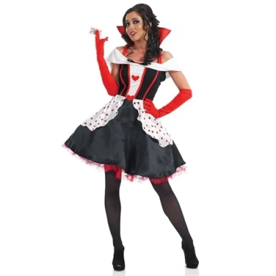 Afbeelding van Fun Shack kostuum koningin van het hart voor dames, hart, carnaval, volwassenen, maat L