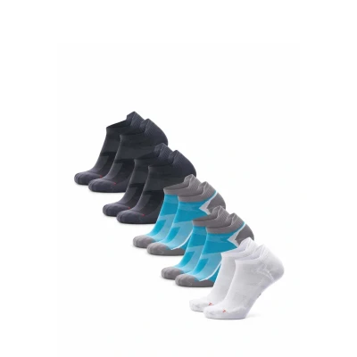 Afbeelding van Danish Endurance Lowcut Running 5 PACK Sportsokken, Maat: 43 47, Grey blue white