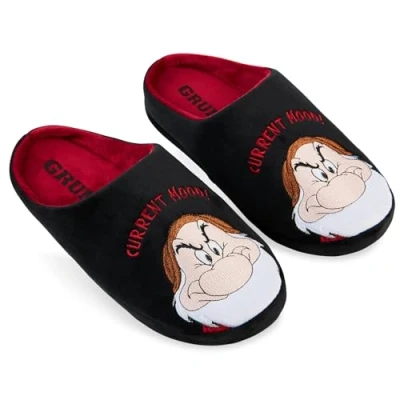 Afbeelding van Disney Herenpantoffels, fantasie, humor pantoffels, warm, comfortabel, chagrijnig Star Wars Baby Yoda, Black Grumpy