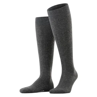 Afbeelding van Falke Lhasa Kniekousen Anthra mel, Heren, Maat: 39 42, mel