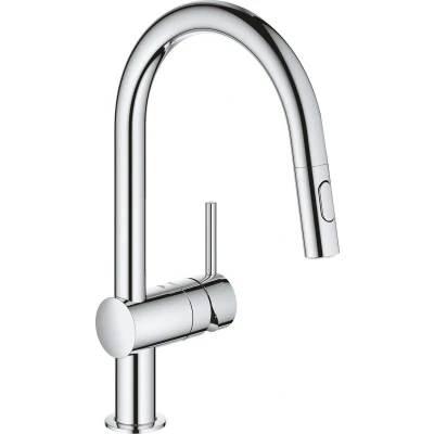 Afbeelding van GROHE Minta 1 gats keukenkraan met draaibare C uitloop en uttrekbare
