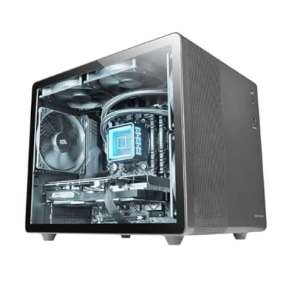 Afbeelding van MARSGAMING Mars Gaming MC 400 behuizing, compact, micro ATX, zijvenster, compleet gehard glas, 3 x FRGB 120 mm ventilatoren, mesh zijpaneel