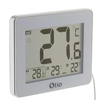 Afbeelding van Binnen /buitenthermometer, bekabeld, wit Otio