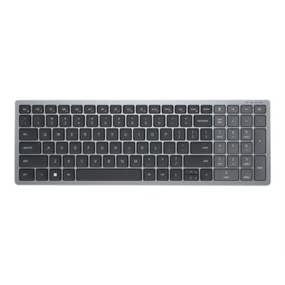 Image de Dell KB740 Clavier compact, multi dispositif sans fil 2.4 GHz, Bluetooth 5.0 QWERTY International US gris titan avec 3 years NBD Advance Exchange