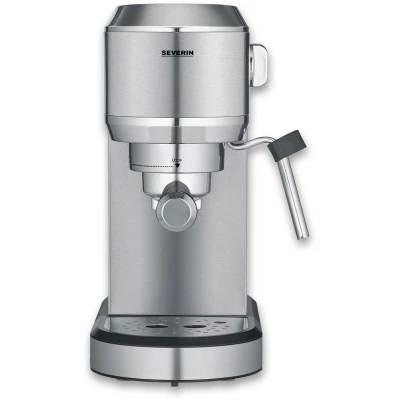Afbeelding van Severin KA 5997 Espressomachine Met filterhouder Chroom (geborsteld), Zwart 1350 W melkopschuimer
