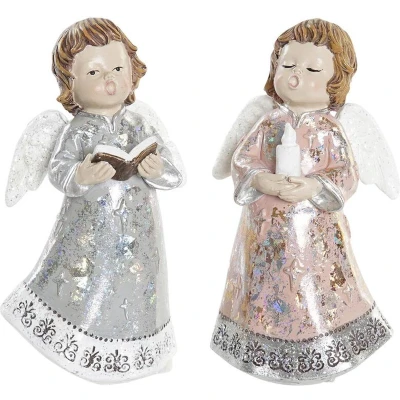 Afbeelding van Kerstversiering DKD Home Decor Hars Engel (7 x 5 13 cm) (2 Stuks)