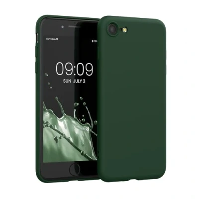Afbeelding van kwmobile telefoonhoesje geschikt voor Apple iPhone SE (2022) / (2020) 8 7 Hoesje smartphone Back cover in donkergroen