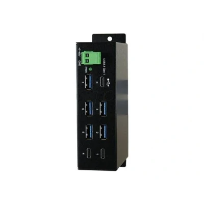 Image de Exsys EX 1196HMS Concentrateur (hub) 5 x USB 3.1 Gen 1 + 2 C Montage sur rail DIN Tension CC