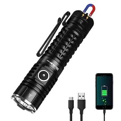 Afbeelding van Wurkkos TS22 XHP70.2 extreem heldere led zaklamp, 4500 lumen, USB C, oplaadbaar, met multifunctionele magneet, IPX8 waterdichte zaklamp voor camping, outdoor, noodgevallen