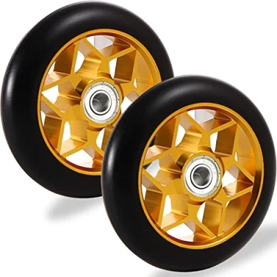 Afbeelding van 2 stuks Freestyle step wielen, 110 mm, wielen voor scooter, Pro Stunt reservewielen met ABEC 9 kogellagers, mm freestyle, klassiek,