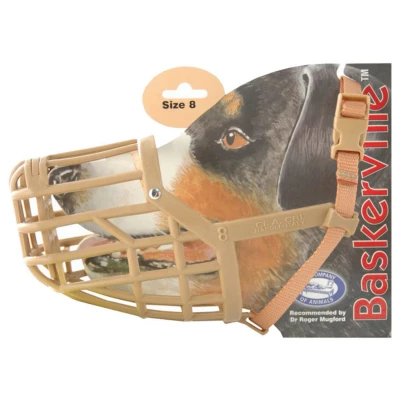 Afbeelding van Baskerville Classic Basket Muzzle Lichtbruin Hondenopvoeding Nr 8
