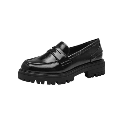 Afbeelding van Tamaris Instappers, Dames, Maat: 39, Black patent Hoogwaardig imitatieleer