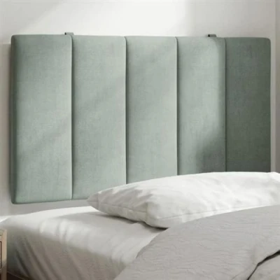 Afbeelding van Hoofdbordkussen 90 cm velvet lichtgrijs