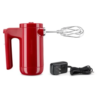 Afbeelding van KitchenAid Draadloze Handmixer Met 7 Snelheden 5khmb732 Empire Red