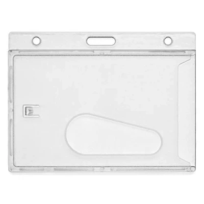Afbeelding van CKB ltd 100x kaarthouder badgehouder pasjes badge badges naambadge houder kaarthouders naambadges plastic badgehouders etiket ov hoesje houders etiketten hardplastic Doorzichtig