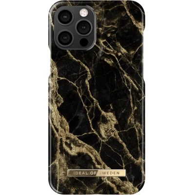 Afbeelding van iDeal of Sweden iPhone 12 Pro Backcover hoesje Golden Smoke Marble