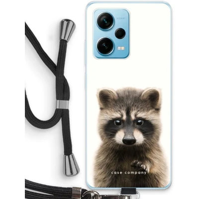Afbeelding van Case Company® hoesje met Koord geschikt voor Xiaomi Redmi Note 12 Pro Plus Rocco Telefoonhoesje Zwart Bescherming aan alle Kanten en Over de Schermrand