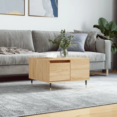 Afbeelding van Salontafel 55x55x36,5 cm bewerkt hout sonoma eikenkleurig
