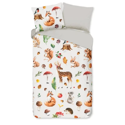 Afbeelding van Good Morning Kinderdekbedovertrek &quot;dieren&quot; Multi (140x200/220 cm) Katoen Flanel