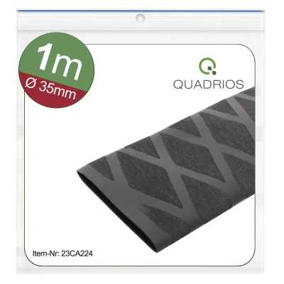 Afbeelding van Quadrios 23CA224 Krimpkous zonder lijm Zwart 35 mm 18 Krimpverhouding:2:1 1 m