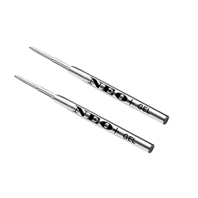 Afbeelding van NEO+ Navullingen voor balpen Montblanc vullingen met zwarte inkt, 0,5 mm punt, compatibel Biros (2 x gelinkt)