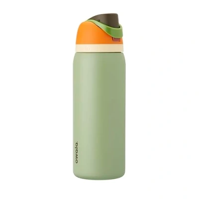 Afbeelding van Owala FreeSip Roestvrijstalen thermosfles met rietje voor sport en reizen, lekvrij, BPA vrij, 950 ml, camouflage cool
