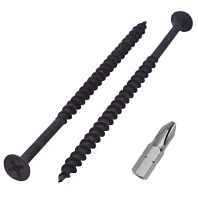 Afbeelding van SKIR&#039;CO 60 stuks schroeven met zwarte fosfaatafwerking, 4,2 x 90 mm, gipsplaat, houtschroeven, kruiskopschroeven, gipsplaatschroeven