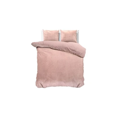 Afbeelding van Dekbedovertrek Lits Jumeaux 240x200 Sleeptime Velvet Roze