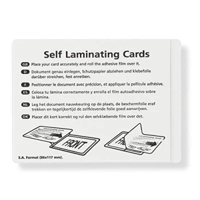 Afbeelding van 10 stuks PET lamineerfolie voor het verzegelen en beschermen van foto&#039;s, menu&#039;s, enz., zonder lamineerapparaat (86 x 117 mm) A7, transparant,