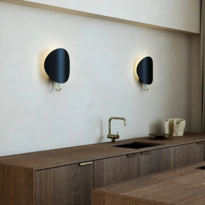 Afbeelding van Wandlamp Spargo, indirect licht, zwart/goud