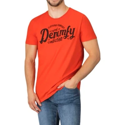 Afbeelding van DENIMFY Heren T Shirt DFNuri regular fit Groen 5XL Ronde Hals Volwassenen