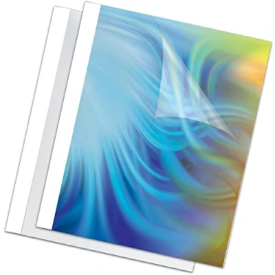 Image de Fellowes couverture reliure thermiques Standard, A4, 4 mm, blanc pqt 100