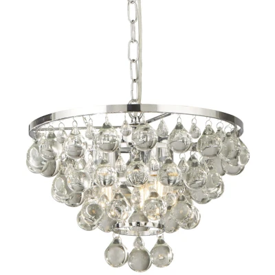 Afbeelding van Searchlight Michelle Hanglamp Ø 46 X 107 Cm Chroom